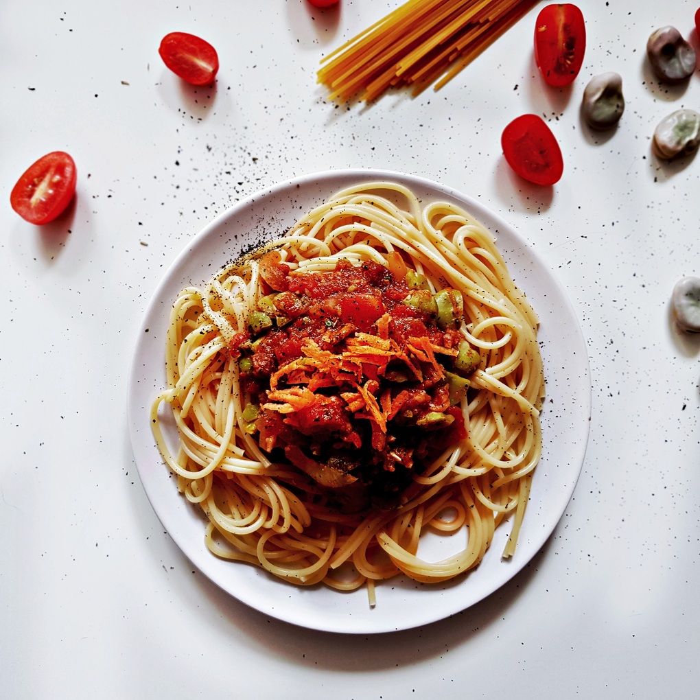 Spaghetti z bobem